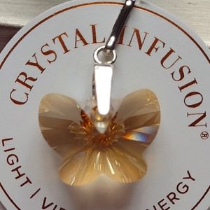 ALEX AND ANI CRYSTAL INFUSION Golden Shadow Butterfly Charm